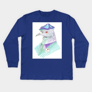 Pigeon About Town Kids Long Sleeve T-Shirt